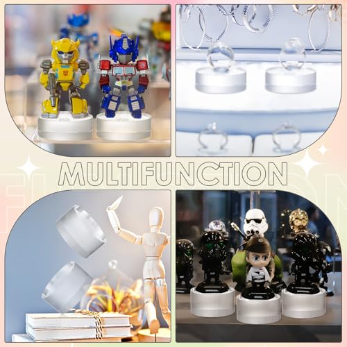 Remerry 8 Pcs Acrylic Round Blocks for Display Clear Polished Blocks Display Clear Acrylic Edge Polished Base Exhibition Riser for Table Showing Cosmetics Collectibles (1 x 1 x 1 Inch,3 x 3 x 1 Inch) - size: 1 x 1 x 1 Inch,3 x 3 x 1 Inch