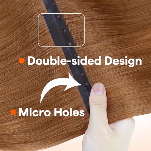 Full Shine Butterfly Weft Hair Extensions 22 inch Color 330 Ginger and Kit Tools