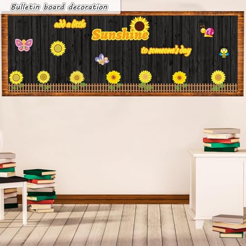 Classroom Fabric Bulletin Board 47x141inch Black Wood Texture Back to School Classroom Backdrop Decorations for Wall Door Background, DIY Craft, Bulletin Boards, Pillow, Curtain, Reusable, Easy to Cut - style: Black Wood Grain
