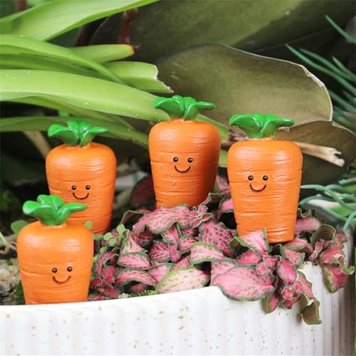 Smiling Carrot Shaped Statue Plant Stake for Elegant Easter and Seasonal Home Decorations Garden Styling Photo Props Outdoor Decorative Statues