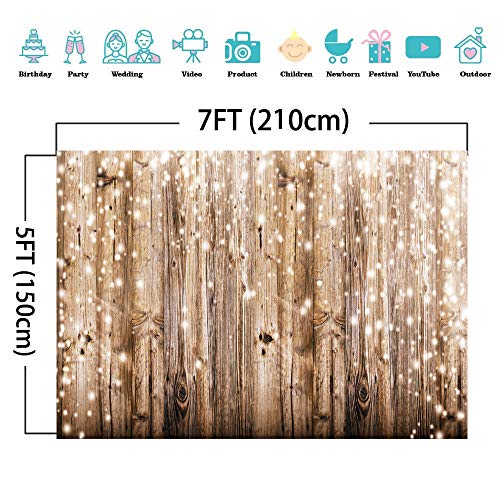 Rustic Wood Vinyl Photography Backdrop Nostalgia Wood Floor Photo Backdrop Baby Newborn Photo Studio Props JLT10359 (7x5FT) Yellow - size: 7x5FT