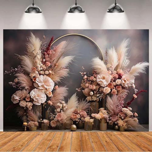 Retro Boho Flowers Window Photography Background Bohemian Room Backdrops Adult Birthday Wedding Maternity Portrait Decor Backdrop Photo Studio,7x5ft/84x60Inch - size: 7x5ft/84x60Inch