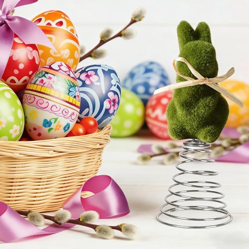 Easter Tree Topper Bunny,Spring Moss Seasonal Rabbit Decoration - Spring Bunny Topper,for Home Farmhouse Porch Mantel Cabinet Centerpiece Party Gathering Basket Celebration - color: Green