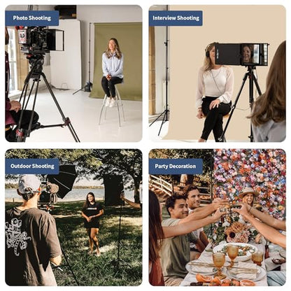 Kate Backdrop Stand Kit for Photography, 10x8.5ft(WxH) Adjustable Heavy Duty Photo Background Stand with 8 Clamps and 2 Sandbags, Back Drop Support System Stand for Backdrop Parties - color: Tripods with Telescopic Crossbar
