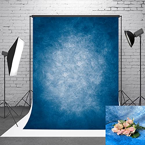 5x7ft Dark Blue Gradient Portrait Photo Backdrops Bright Center Abstract Photography Backdrop for Studio Photo Booth Prop Banner Decor Background - color: TT-S0313, size: 5x7ft