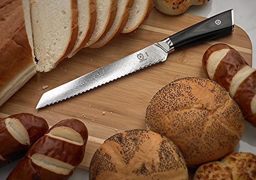 Mercer Culinary M13789 Premium Grade Super Steel, 8-Inch Serrated Bread Knife, G10 Handle - style: Serrated Bread Knife G10 Handle 8 Inch
