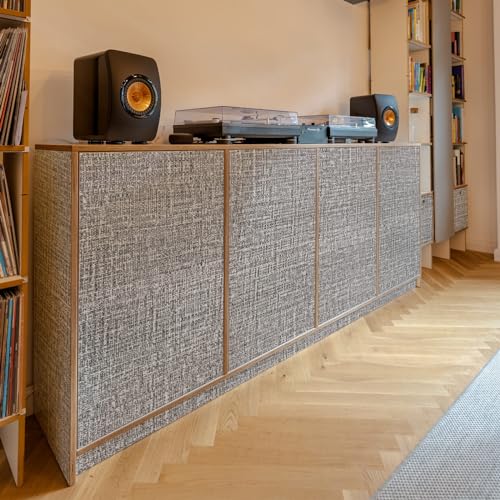 WADILE Grasscloth Peel and Stick Wallpaper 15.7in x 78.7in, Textured Contact Paper for Cabinets, Faux Linen Wall Paper Pull and Stick, Fabric Vinyl Wallpaper Self Adhesive Dark Gray - color: Dark Gray, size: 15.7" x 78.7"