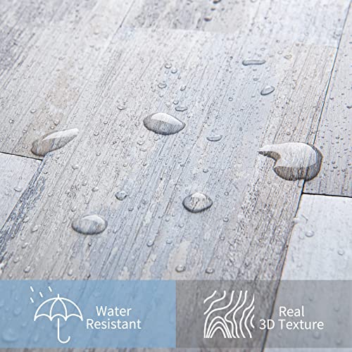Art3d 102-Piece Peel and Stick Tile Backsplash for Kitchen Bathroom, 3in. x 6in. Stick on Subway Tile Distressed Wood Plank - color: Distressed Silvery Moon