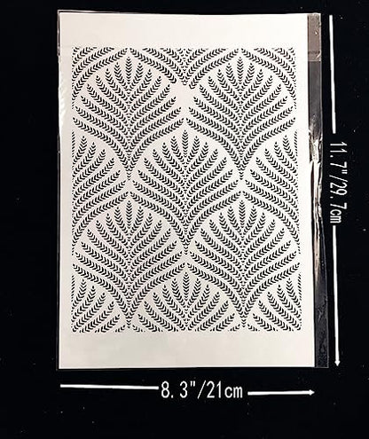 TIAMECH A4 Reusable Wheat Stencil for Painting - Ear of Wheat Texture Layering Template, DIY Wall Art, Wood Furniture, Scrapbook & Crafts (8.3x11.7inch) - style: Wheat