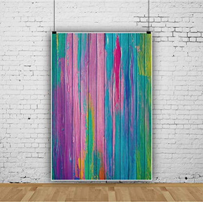 Leyiyi 4x6ft Photography Backdrop Grunge Graffiti Oil Painting Wood Board Rock Music Pop Modern Party Dirty Cabin Banquet Skateboard Teenagers Photo Portrait Vinyl Video Studio Prop - size: 4x6ft
