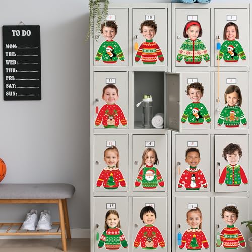 60pcs Christmas Theme Cutouts Ugly Sweater Bulletin Board Decorations Xmas Ugly Sweater Paper Cut-Outs Classroom Decor for Xmas Classroom DIY Craft Photo Wall Door Christmas Winter Party Supplies - style: Ugly Sweater