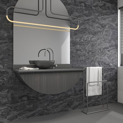Black White Marble Vinyl Wrap Granite Contact Paper for kitchen Countertops peel and stick Wallpaper 354"x30.3" Matt faux stone Laminate Sheet Counter Top Waterproof Cabinets Table Wall Wrapping Paper