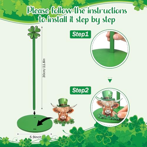Namalu St. Patricks Day Highland Cow Paper Towel Holder Shamrock Highland Cow Kitchen Decor Kitchen Cute Paper Towel Holder Dispenser for Bedroom Toilet Countertop Decor - style: St. Patricks Day