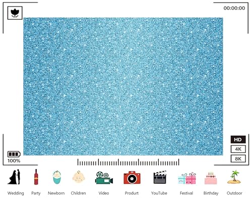 Trykid 8x8ft Light Blue Glitter Backdrop Shimmering Surface Luxe Finish Dazzling Texture Photography Background Wedding Event Party Decoration Photo Booth Prop Fabric - size: 8x8ft