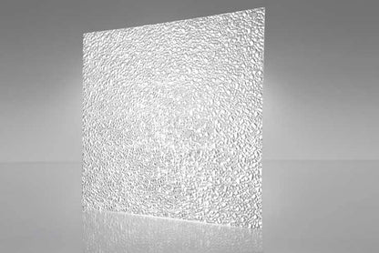 KASTLITE Clear Acrylic Cracked Ice Lighting Panel | Plastic Sheets | Fluorescent Lighting for Overhead Fixtures - size: 23.75" x 23.75"