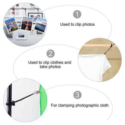 Adjustable Background Cloth Clips 4Pack Photography Backdrop Clamps for Wrinkle-Free Backdrop Fixing and Smooth Studio Setup