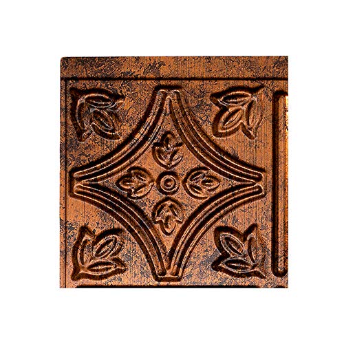 FASÄDE Traditional Style/Pattern 1 Decorative Vinyl Backsplash Panel in Moonstone Copper (6X6 Inch Sample) - color: Moonstone Copper, size: 6X6 Inch Sample