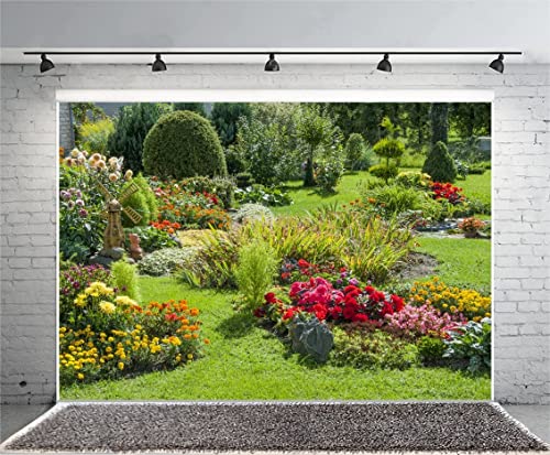 Yeele 15x10ft Spring Garden Backdrop for Photography Park Natural Scenic Flower Meadow Grassland Background Girl Kid Adult Photo Booth Shoot Vinyl Studio Props
