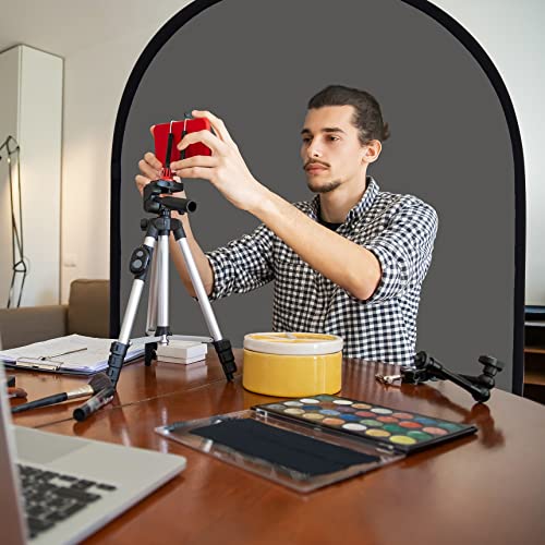 Selens Small Collapsible Backdrop Double-Sided Grey Green Screen 2-in-1 Pop Up Background with Carrying Bag for YouTube Streaming, Product Photography and Zoom Virtual Video, 39x59inches /1m×1.5m - color: Grey Green, size: 39 x 59 inches
