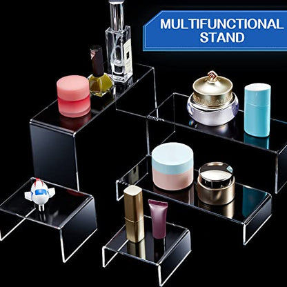 Sintuff 36 Pcs Acrylic Risers Large and Medium Acrylic Risers for Display Clear Display Stands Collectibles Stand Shelf for Show Figures Cupcake Jewelry