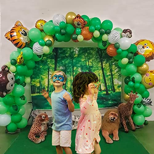 Green Balloon 110pcs, 12 Inch Thickened Latex Party Balloons Helium Bright Color for Birthday Baby Shower Wedding Party Supplies Arch Garland Decoration - color: B01-green, size: 12inch (Normal)