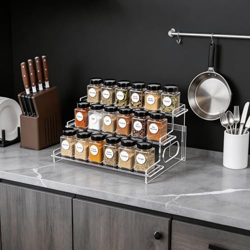 Clear Acrylic Display Risers – 3-Tier Shelf Stand for Cupcakes, Perfume, Figures, Collectibles & Desserts – Decorative Organizer for Party, Vanity, or Retail Display(Small) - size: Small