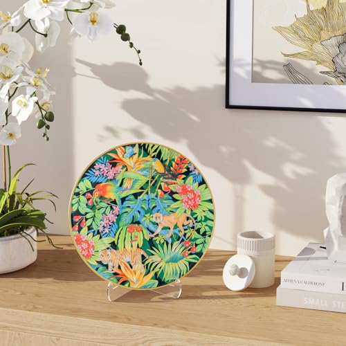 Dooiclear 5 Pack Acrylic Display Stand, Plate Stand for Display, Clear Easel Stand, Display Holder for Card, Frame, Picture, Magazine, Book, CD, Phone (Small/ 3 Inch)