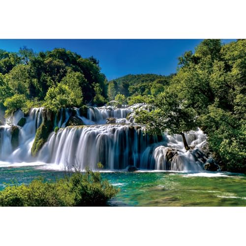 YongFoto Outdoor Nature Scenery Backdrop 7x5ft Lake Mountains Waterfall Forest Pine Blue Sky Spring Photography Background Party Banner Room Decor Travel Portraits Photoshoot Wallpaper Studio Props - color: Style 6, size: 7ftx5ft