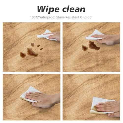 Flower Texture Background Oval Tablecover Fitted with Elastic, Water Proof, Easy to Clean，Picnic, Party,Terrace, Flowers, Fits 42"x60" Oval Tables, Style38 - color: Wood Texture -10, size: 42" x 60" (Oval)
