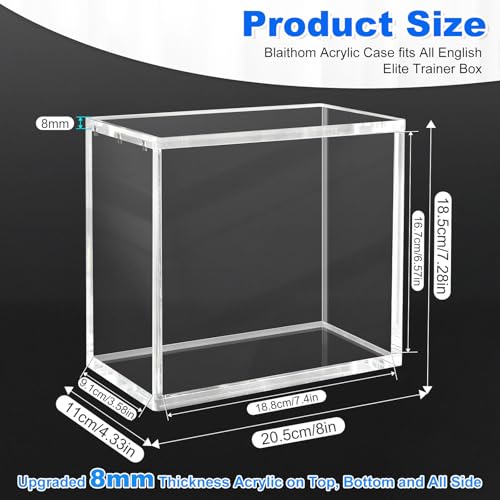 Elite Trainer Box Acrylic Case,8mm(0.31in) Ultra Thick Stackable Acrylic Display Case,ETB Protector with 6x3mm Strong Magnets,Compatible with Elite Trainer Box,Boxes for Display - size: Elite Trainer Box Case