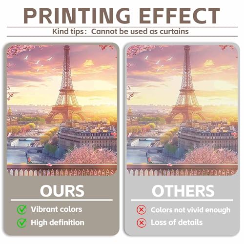 10x8ft Fabric Eiffel Tower Backdrop Paris Landscape Floral Lake Bridge Photography Background Wedding Girls Birthday Party Decorations Photo Booth Props - size: 10'x8'