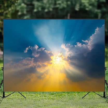5x7ft Photography Backdrop Sunset Sun Coming Clouds Photo Backdrop Photography Background for Photoshoot Portrait Video Party Photo Studio Prop Booth - color: Color3