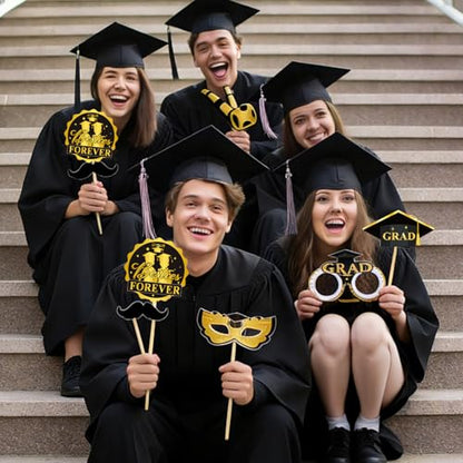 Class of 2026 Graduation Photo Booth Props Set – Assorted Graduation Party Supplies & Decorations for High School/College Commencement & Celebration