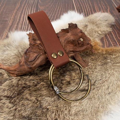 4PCS Medieval Leather Sword Frog Dagger Holder Belt Rapier Scabbard Viking Knight Renaissance Belt Pouch Halloween Costume - color: Pattern-brown