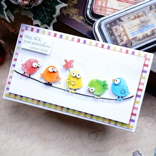 Lapoo 3D Backgrounds Metal Cutting Die for Scrapbooking, New Cutting Dies DIY Album Card Making Decor Paper Craft Metal Die Cuts Party Wedding Decorations (Lovely Bird 5.5 x 1.5 in) - color: Lovely Bird 5.5 x 1.5 in