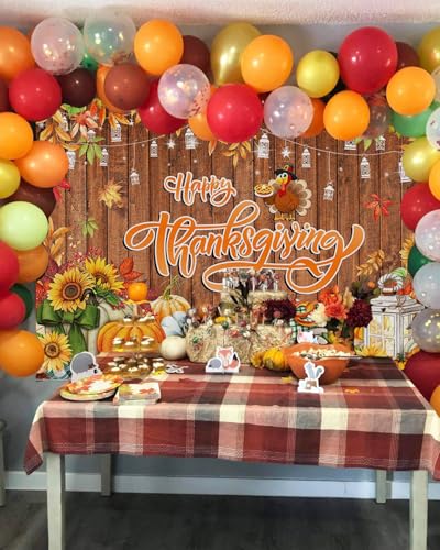 Mocsicka Fall Thanksgiving Backdrop Banners for Wall - Backdrops for Photography - Pumpkin Wall Decorations Indoor (8x6ft (96x72 inch)) - size: 8x6ft (96x72 inch)