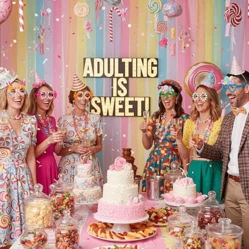 Pajean 36 Pcs Candy Party Decorations Candy Photo Booth Prop Christmas Eyeglasses Paper Glasses Frame Lollipop Themed Favor for Christmas Birthday Baby Shower Party Supplies - style: Candy