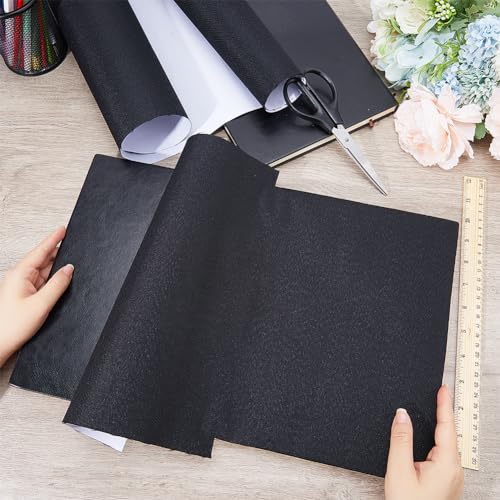 CRASPIRE 51 x 11.8inch Linen Book Cloth for Book Binding Fabric Surface Paper Backed Bookcover Books Album Scrapbooking Archival DIY Covering Protector Bookcloth Bookbinding Supplies Black - color: Black