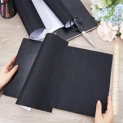 CRASPIRE 51 x 11.8inch Linen Book Cloth for Book Binding Fabric Surface Paper Backed Bookcover Books Album Scrapbooking Archival DIY Covering Protector Bookcloth Bookbinding Supplies Black - color: Black