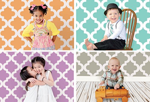 Ella Bella Photography Backdrop Paper, Assorted Mediterranean (1 ea.: Peach, Mint, Lavender & Gray), 48" x 12', 4 Rolls - style: Assorted Mediterranean