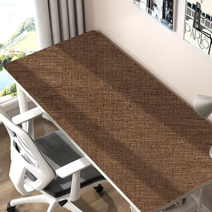 Brown Grasscloth Peel and Stick Wallpaper 17.3"x160" Faux Linen Textured Contact Paper Removable Self Adhesive Vinyl Wallpaper for Bedroom Bathroom Kitchen Cabinets - color: Brown, size: 17.3" x 160"