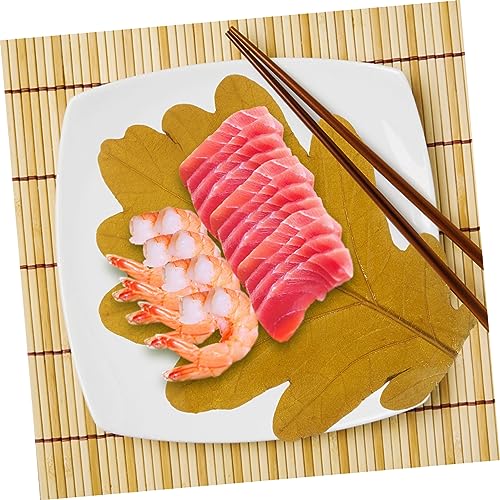 20pcs Sushi Tray Leaf Decor Natural Baking Leaves for Seafood Display Sashimi and Sushi Serving Plates Elegant Japanese Cuisine Presentation for Food Photography