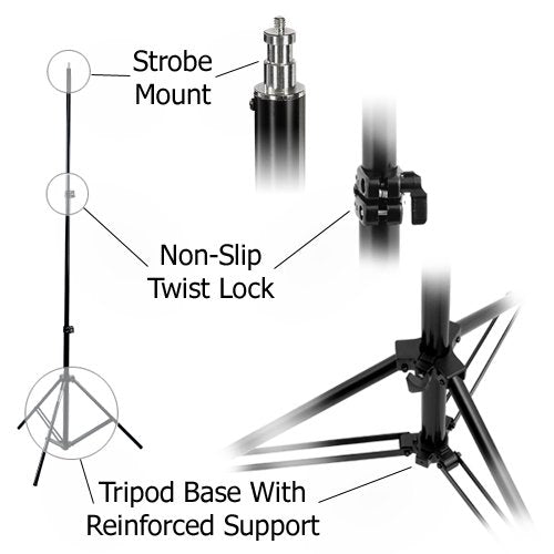 Fotodiox Single Roller Paper Drive Background Backdrop Support System KIT with 2X 8'6" Light Stands - style: Single Paper Drive for Light Stand Kit
