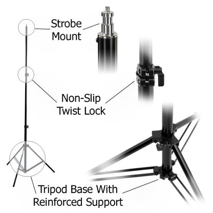 Fotodiox Single Roller Paper Drive Background Backdrop Support System KIT with 2X 8'6" Light Stands - style: Single Paper Drive for Light Stand Kit