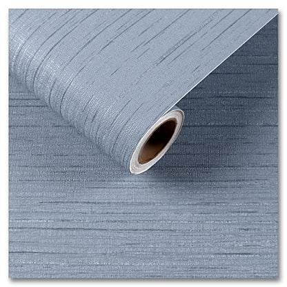 CRE8TIVE Grasscloth Peel and Stick Wallpaper Textured Blue Grass Cloth Wallpaper Removable Linen Fabric Wall Paper Vinyl Self Adhesive Light Blue Contact Paper for Bedroom Cabinets Shelf Liner 12"x80" - color: Light Blue, size: 12" x 80"
