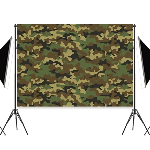 7x5ft Fabric Camouflage Pattern Backdrop Army Soldier Military Camo Background for Soldier Theme Party Decorations Kids Adults Birthday Shooting Photo Studio Props - color: camo backdrop, size: 7x5ft