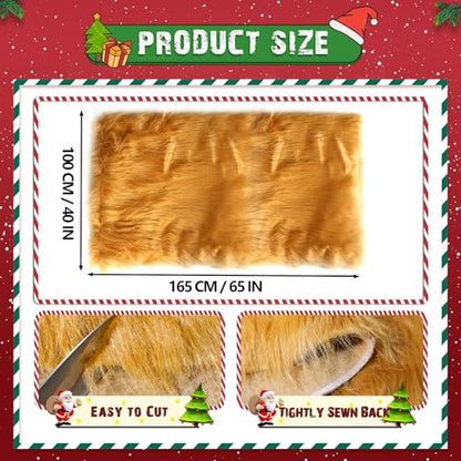 White Long Pile Faux Fur Faux Plush Muffler Scarf Dolls Jewelleries Displaying Backdrop Product Photo Backdrop, Great for Nail Art, Cushion Fluffy (Camel 1M) - color: Camel, size: 40''x65''