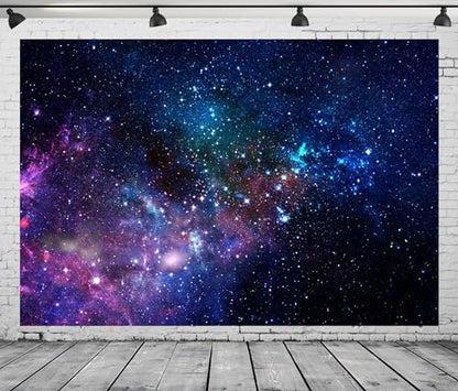 15x10ft Fabric Starry Outer Space Backdrop Photography Universe Milky Way Stars Background Galaxy Nebula Decorations Kids Adult Birthday Party Backdrop Baby Shower Photoshoot Studio Props - size: 15x10FT