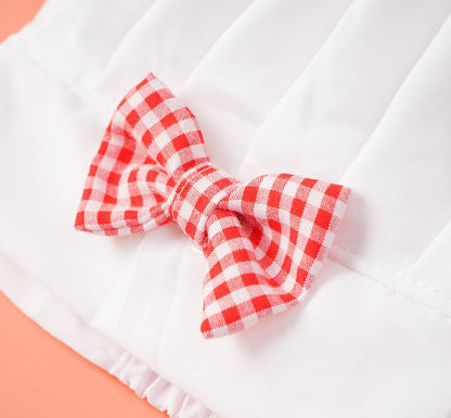 Baby Chef Outfit Apron And Chef Hat Set, Baby Photoshoot Props Boy Newborn Photography Costume Infant Bakery Outfits - color: Red for Girls