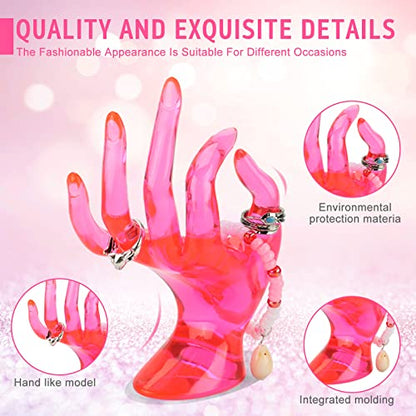 Jewelry Display Holder Bracelet Ring Watch Stand Support Holder Stand (Pink) - color: Pink